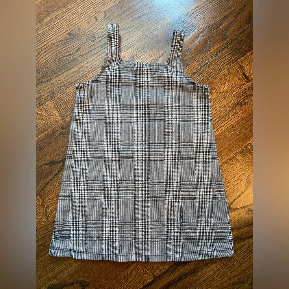 Plaid Pinafore Dress with White Long Sleeve Top mix match toddler girl 4T school